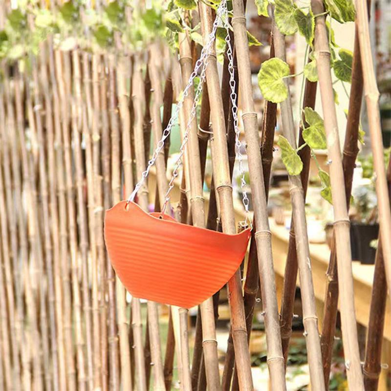 Подвесной горшок для орхидеи с цепочкой, пластиковая подвесная корзина для цветов, подвесной настенный зеленый горшок с горшком для суккулентов