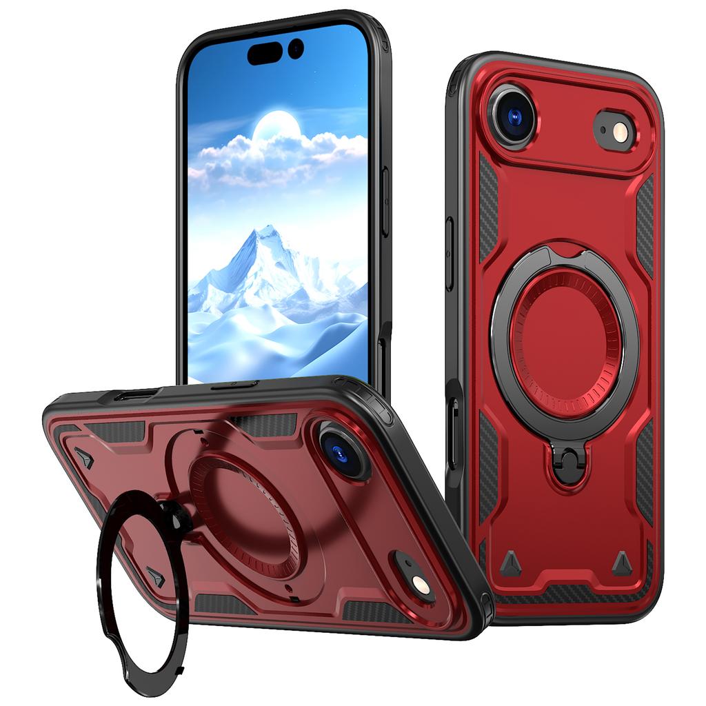 For iPhone Air Case Compatible with MagSafe Military Protection PC+TPU Kickstand Phone Cover