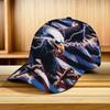 Temu animal print curved rubber cap personality casual shade baseball cap outdoor cap men and women