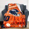 Denver Broncos Logo Print Flannel Blanket High Quality Warm Comfortable Cover for All Seasons Perfect for Gifts Home Decor
