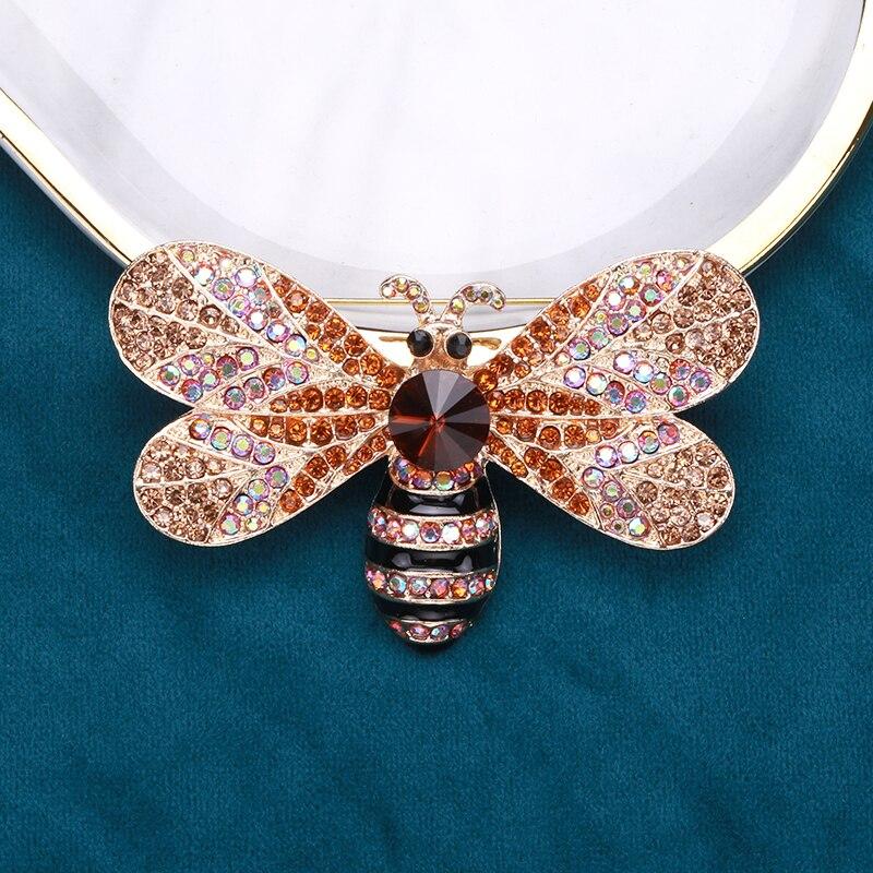 Blucome Новая модная брошь в виде пчелы, модная темпераментная, элегантная, изысканная, красочная, со стразами, маленькая булавка, швейная пряжка