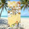 Cute Kitten Printed Microfiber Sand-Free Beach Towel Quick Dry Absorbent Bath Towel