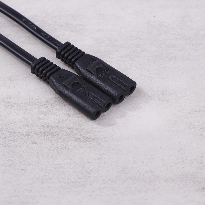 IEC 320 C8 2Pin Male To 2 X C7 Female Y Split Power Cable Около 28 см IEC 320 C7 To C8 Удлинительные шнуры C8 Male To C7 Female Cable