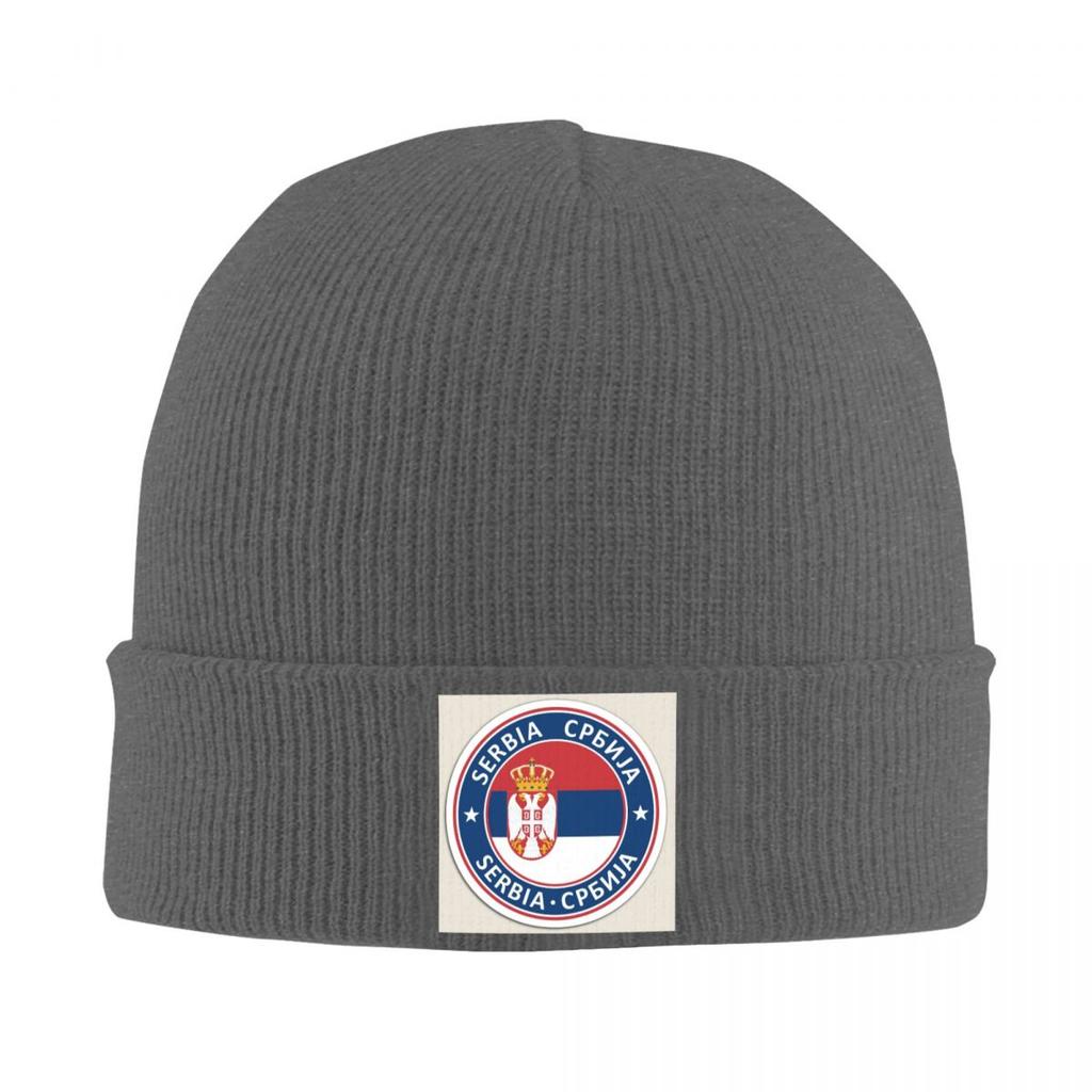 Serbia Flag Warm Knitted Cap Fashion Bonnet Hat Autumn Winter Outdoor Beanies Hats for Men Women Adult