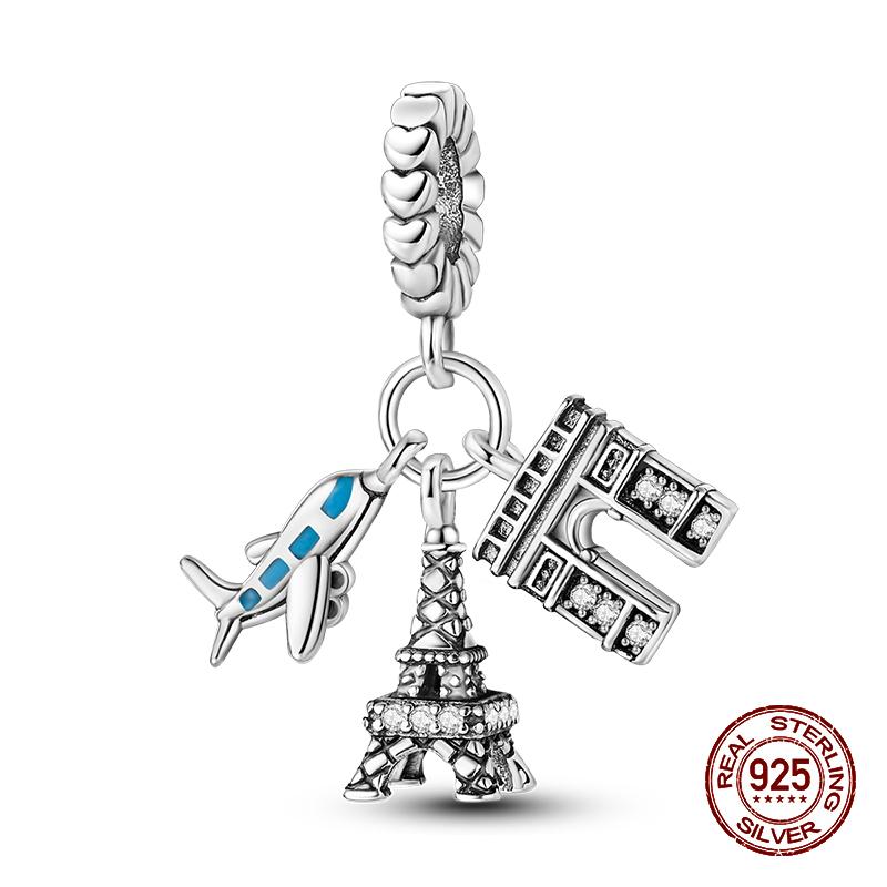 100% Стерлингового Серебра 925 Пчелы Бабочка Ежик Рыба Подвески Бусины Подходит Оригинальные Браслеты 925 DIY Ювелирные Изделия Подарки На День Рождения