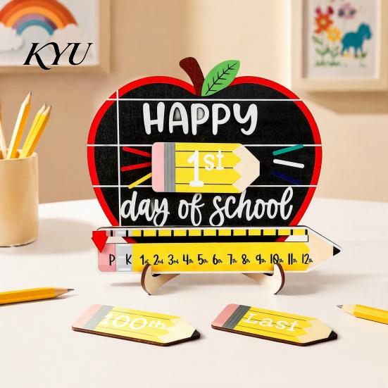 Reusable Chalk Board for Students First Day of School Chalkboard Sign, Wooden Milestone Board, Dustless Liquid Back to Photography Prop Kindergarten