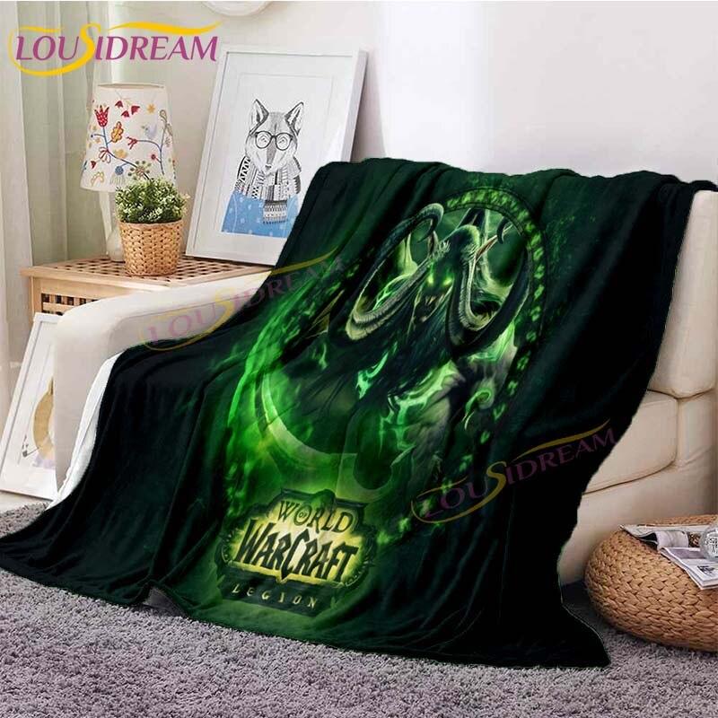 Одеяла World of Warcraft, классические игровые одеяла, одеяла с художественным принтом, фланелевые одеяла для кровати, дивана, вечеринки, детский подарок для взрослых