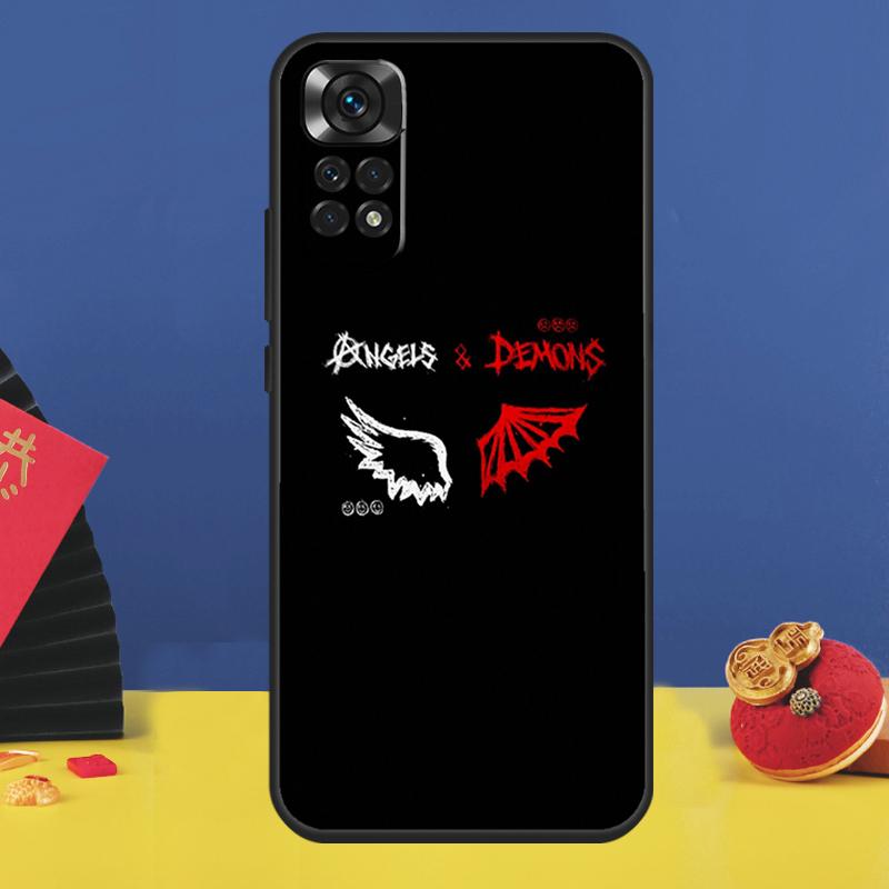 Чехол 'Дьявол Ангел' для Xiaomi Redmi Note 14 Pro 12 11 10 13 15 Pro Plus Redmi 15C 13C 10C 12C 14C 15