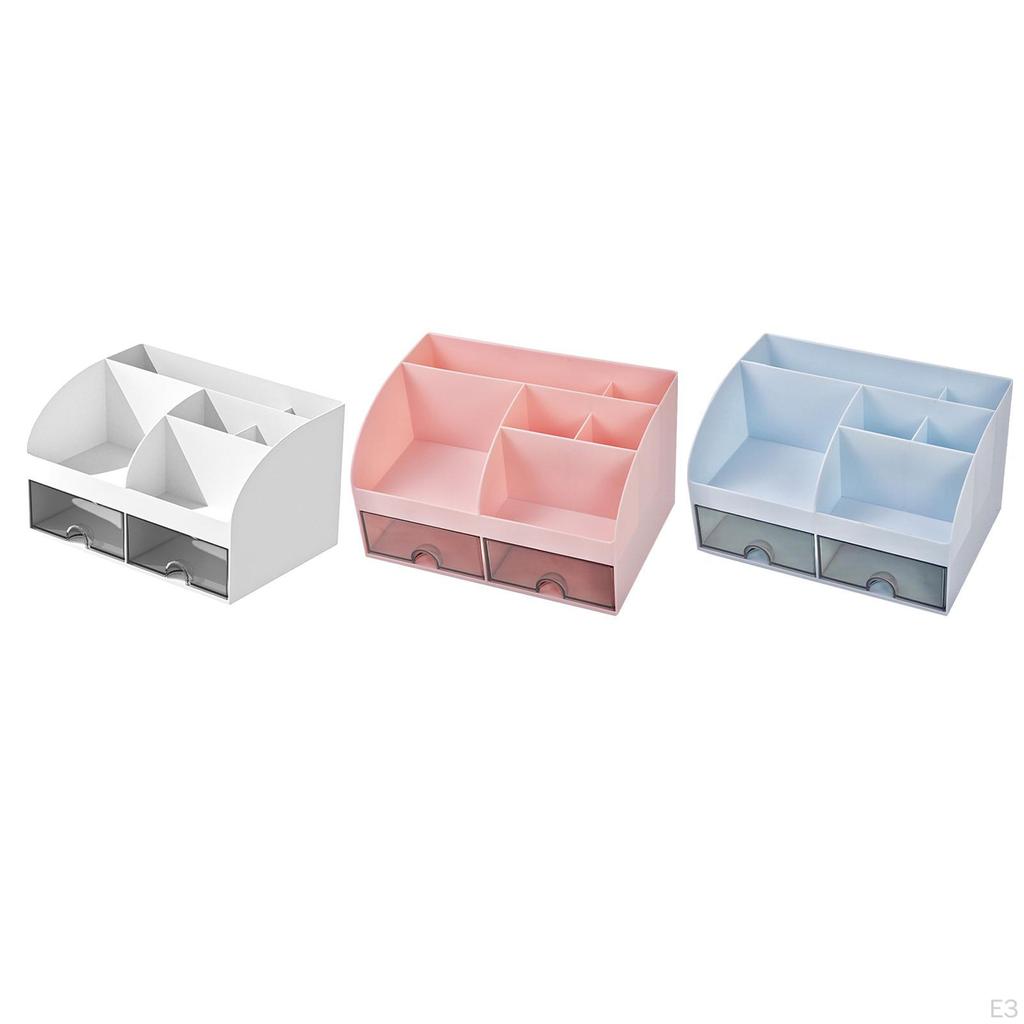 Компактный настольный органайзер с несколькими отделениями для хранения косметики и офисных принадлежностей