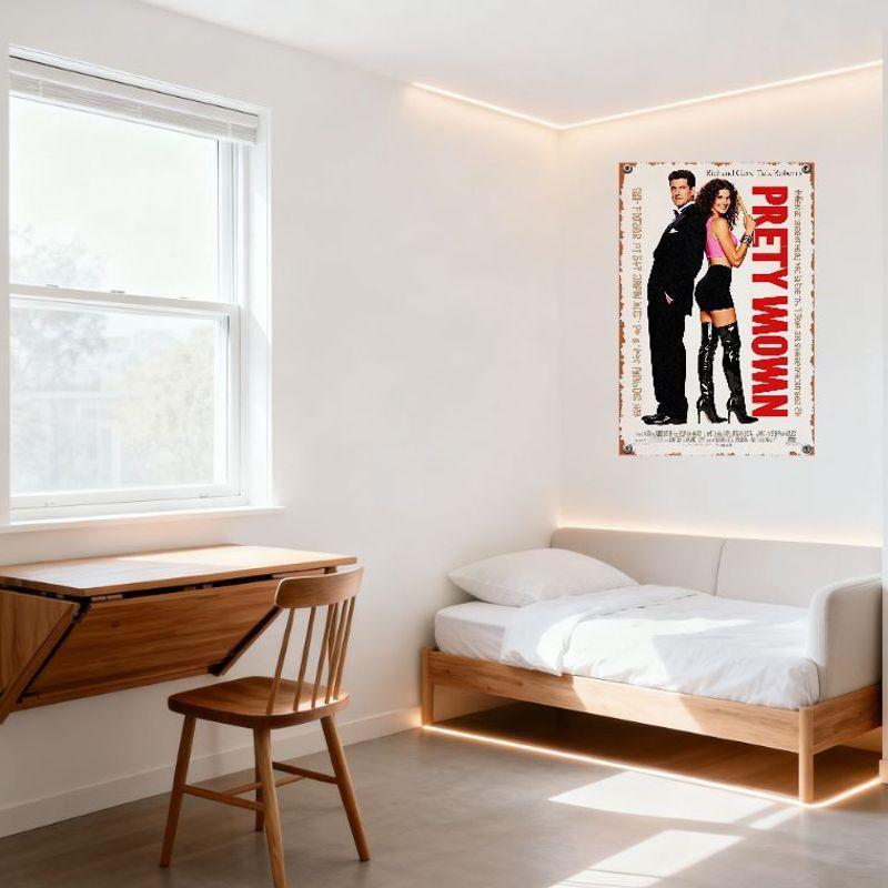 Pretty Woman Richard Gere Tula Roberts Vintage Movie Metal Tin Sign Classic Comedy Romance Film Poster for Home Cafe Bar Man Cav