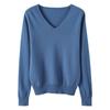 HNXC Spring Solid-color V-neck Knitted Base Layer, Slimming Sweater, Thin and Stylish Inner Layer
