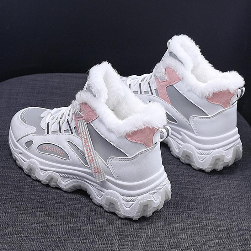 Белые туфли, женские черные универсальные туфли с кожаными вставками, осенне-зимние бархатные туфли с плоским верхом и высоким берцем