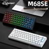 Беспроводная мини-игровая клавиатура Free Wolf M68SE 60% для киберспорта
