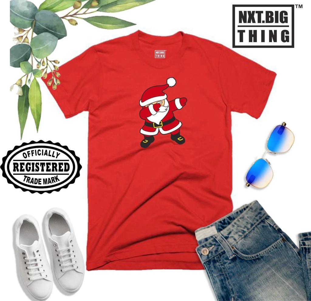 Santa Dab T Shirt Dancing Santa Joke Fun Elf Christmas Lights Xmas Gift Men Top