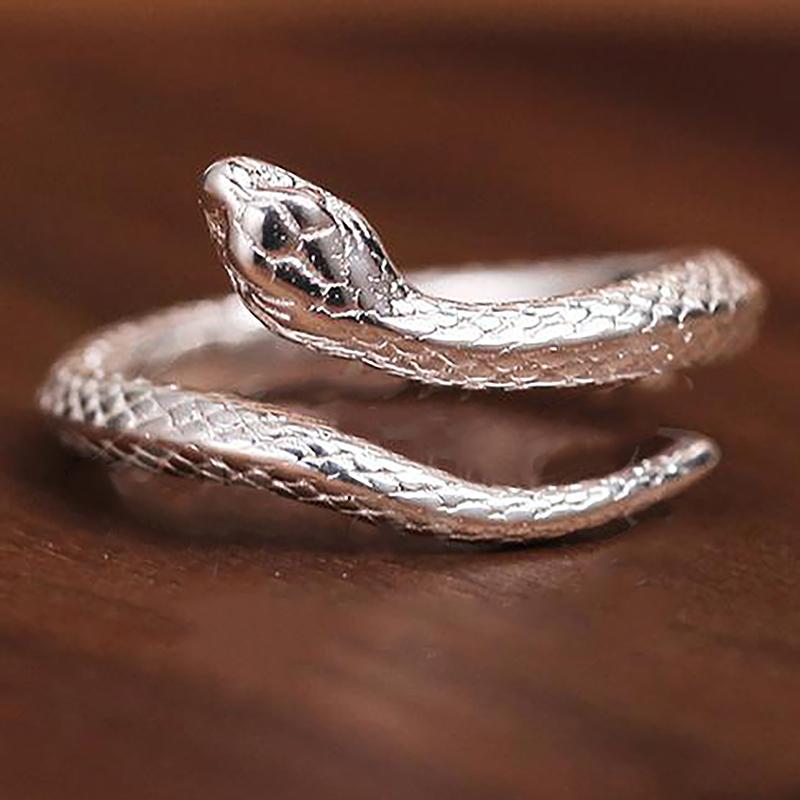 Креативное кольцо в виде змеи, кольцо на палец животного, открывающееся хвостовое кольцо, ювелирные изделия