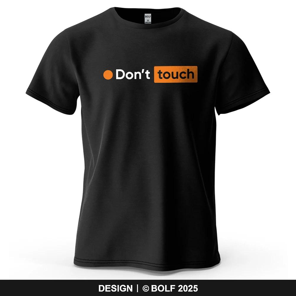 Men's Dont Touch Graphic Short Sleeve T-Shirt 100% Cotton Breathable Vintage Printed Tops Tee Summer Casual Sportswear