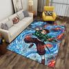 Anime Warrior with Fire Dragon suitable as a non-slip mat for the living room or bedroom sofa
