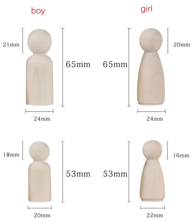 10 шт., натуральные незавершенные деревянные колышки, тела кукол, деревянные куклы, березовые деревянные колышки, люди, женщины и мужчины для DIY, живопись, искусство, ремесла, декор