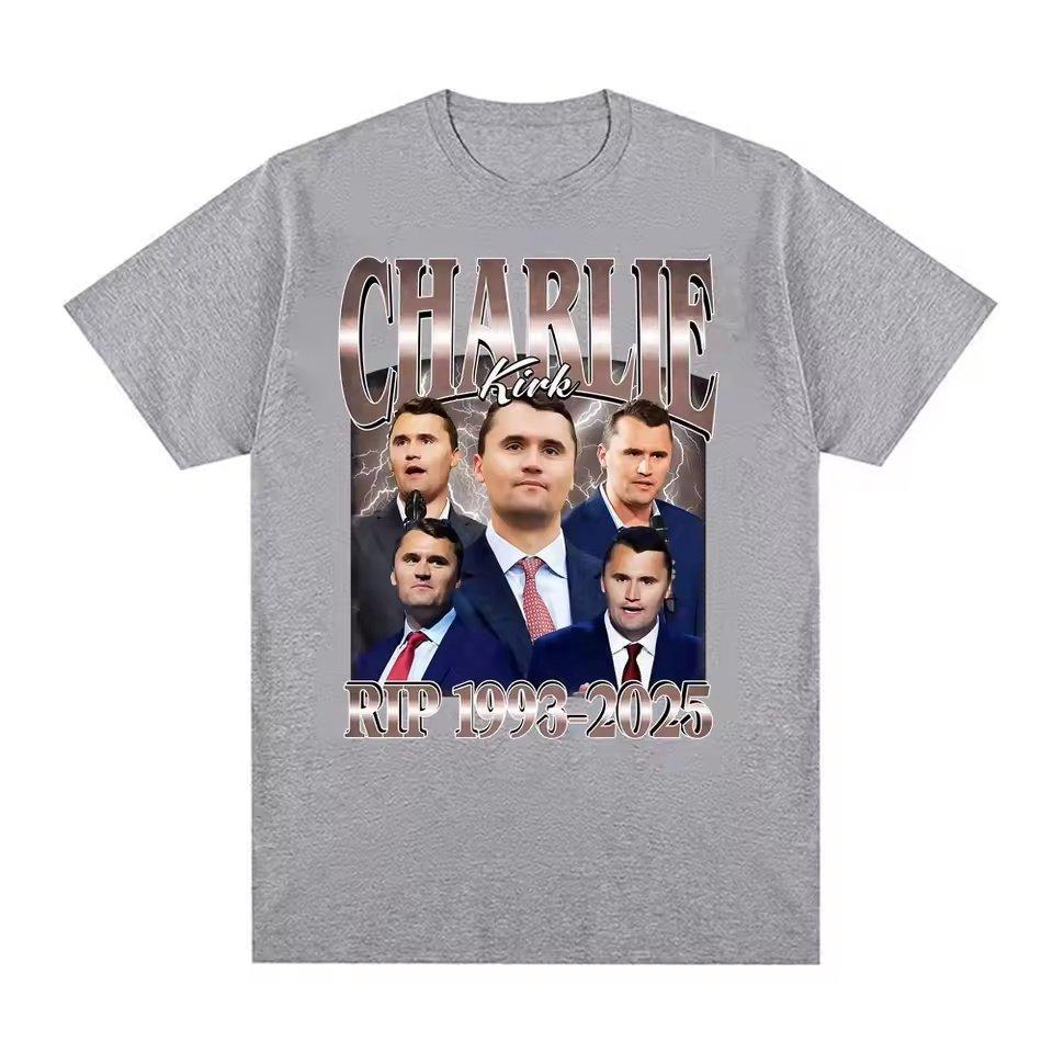 Trendy Classic Charlie Kirk RIP 19932025 White Casual TShirt Mens and Womens Luxury Brand Top