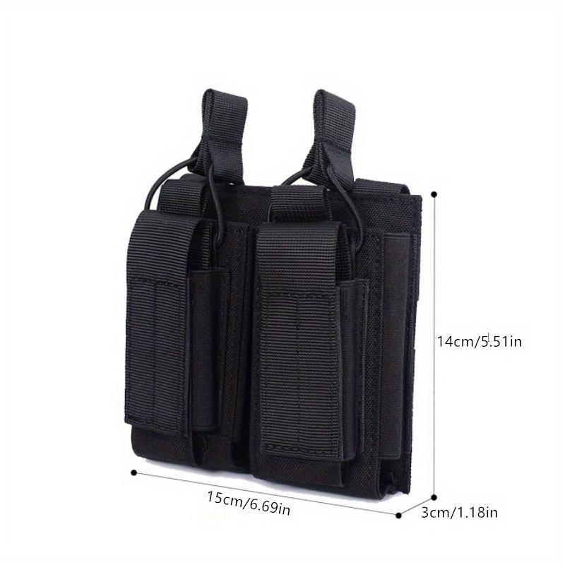 Tactical Molle Magazine Pouch Tactical Pouch Double Rifle Pistol Mag Pouch 2-Layer Cartridge Holder