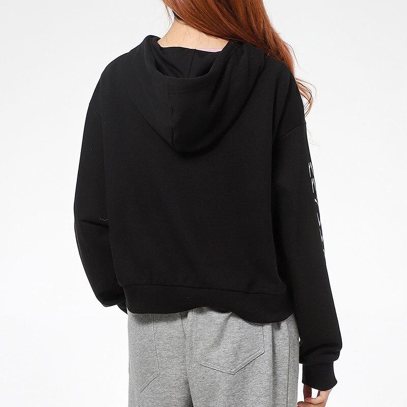 Puma Спортивная повседневная толстовка с капюшоном и принтом логотипа, женская толстовка, черная 531244-01