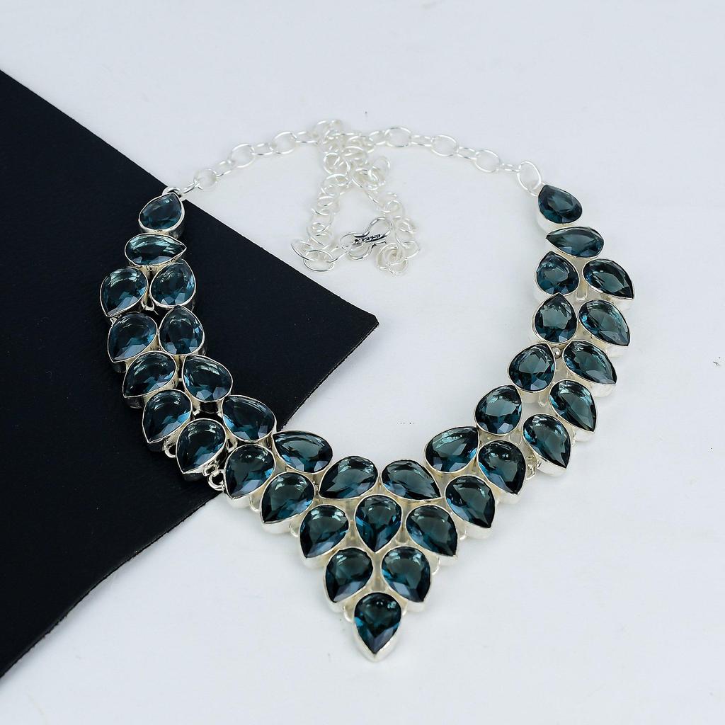 Красивое ожерелье из серебра 925 пробы с драгоценным камнем индоколит, серебряное ожерелье с индоколитом для жены, ожерелье унисекс, подарок на день рождения для любимой