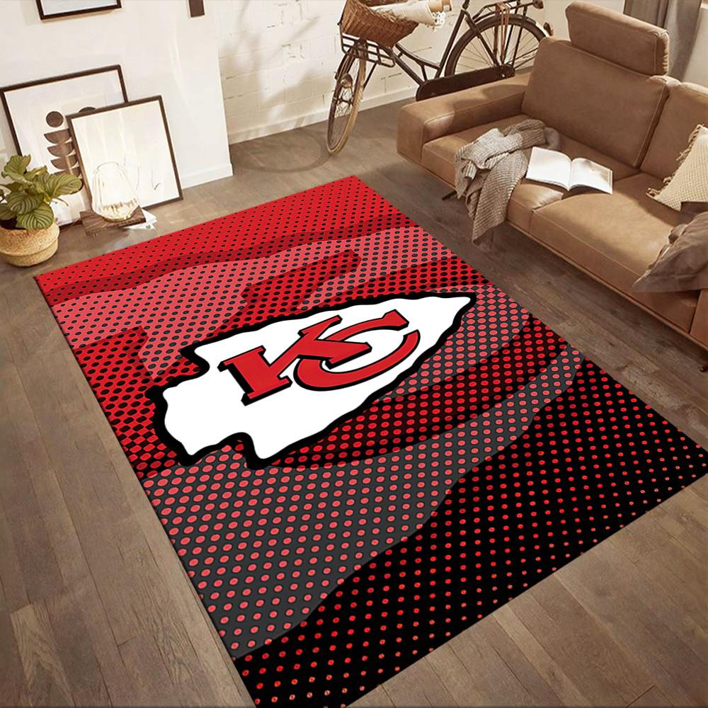 Квадратные ковры Kansas City Chiefs — отличный выбор для гостиных, спален, домашнего декора и в качестве подарков.