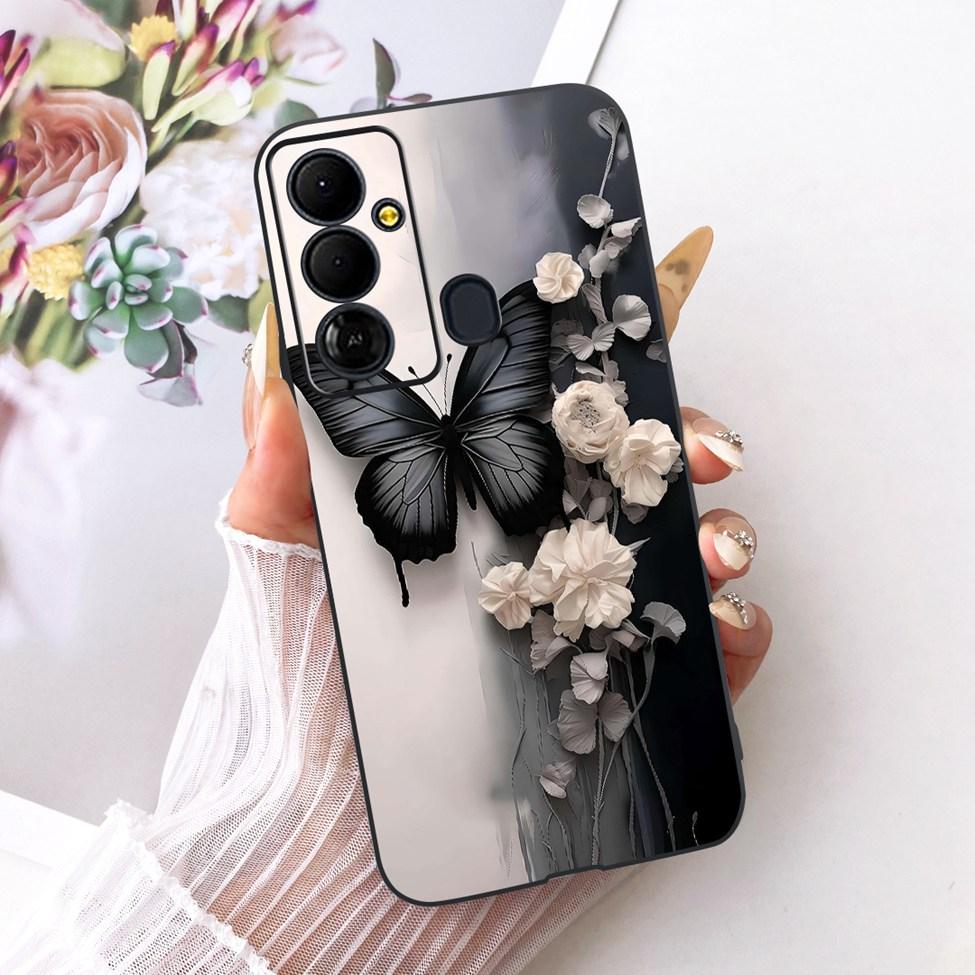 Чехол для телефона Tecno Pop 6 Go Чехол BE6j Силиконовый Милый Кот Модный Забавный Расписной Корпус Для Tecno Pop 6 Go