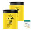 spiked up max-hold hair wax 2x100g + repair shampoo 2x5g