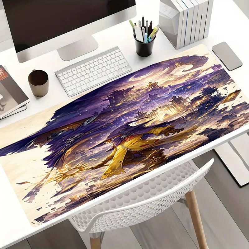 Wizard Theme Mouse Pad, Non Slip Rubber Base, Multifunctional Office & Home Decor, Perfect for Workspace Personalization.