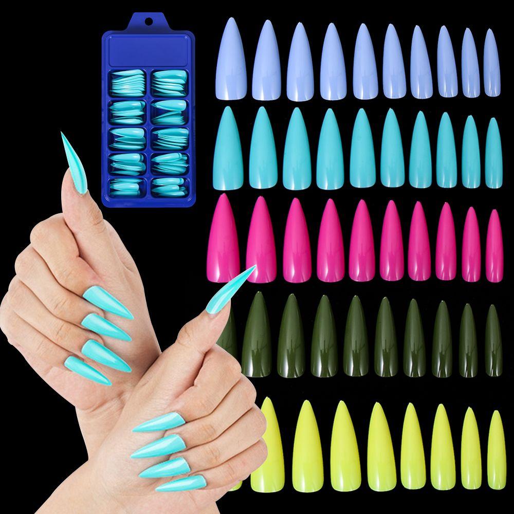 Hot Sale Acrylic Manicure False Nail Tips Fake Nails DIY Long Stiletto Beauty Tools