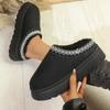 Women's Plush Warm Winter Fashion Baotou Cotton Slippers 2024 Selling Classic Suede Design Comfortable Thick-soled Home Slippers