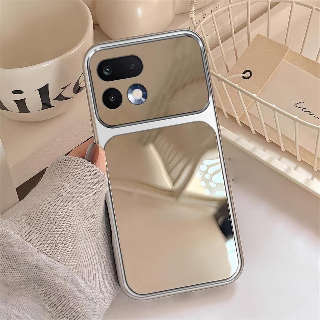 Чехол для realme 16 Pro 5G, Pro+ 5G Модный с большим окном Зеркальный чехол для телефона