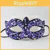 Sparkling Pvc Small Mask With Handcraft Elements For Halloween Cosplay Parties