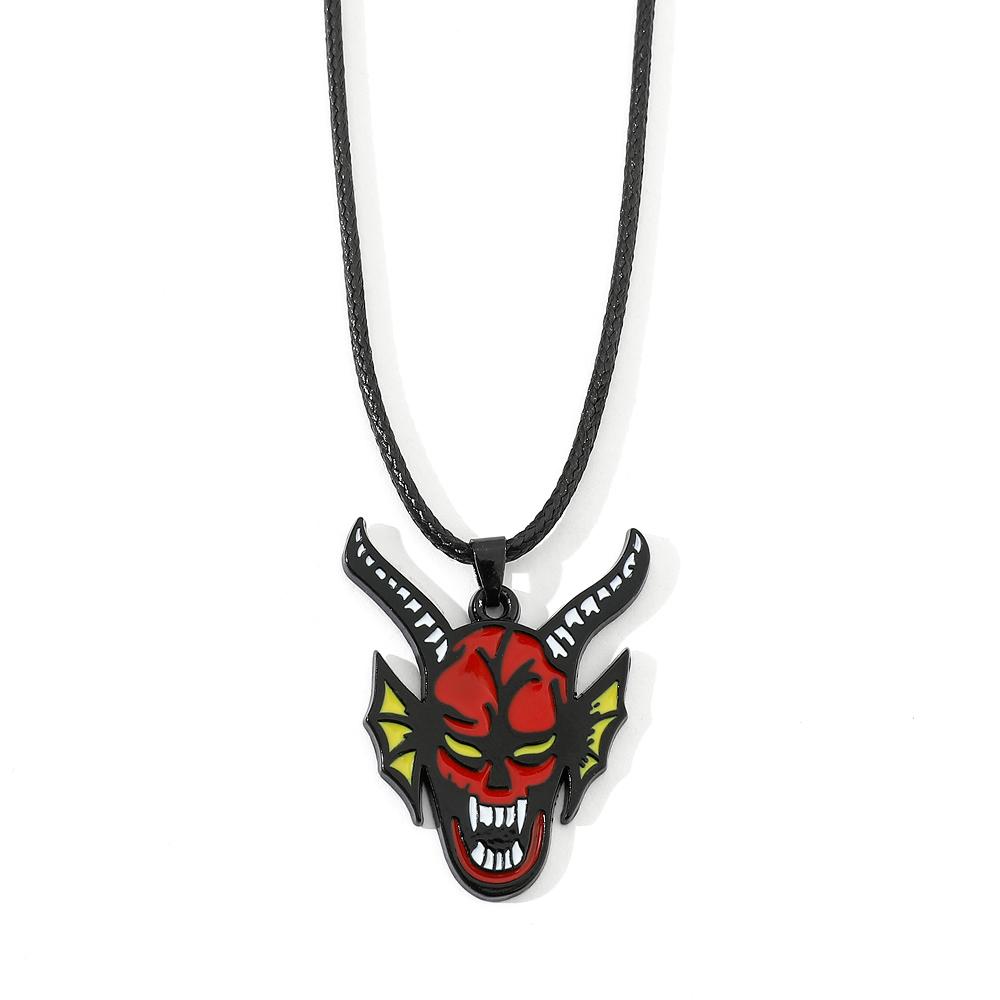 Cartoon Anime Club Pendant Necklace Cute Demon Mask Keychain Accessory New