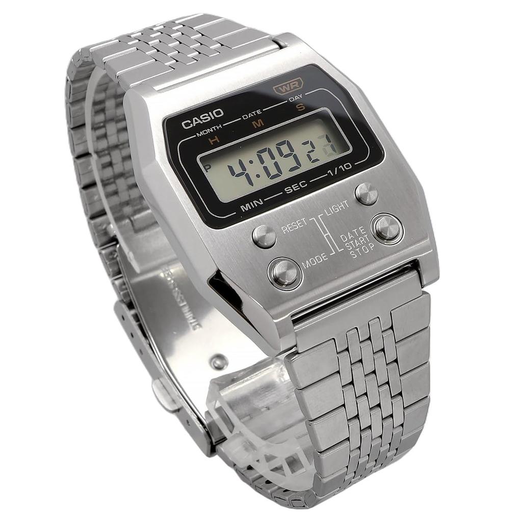 Casio Digital Watch Vintage Series Reprint Design Unisex Silver Overseas Model A1100D-1 [Item]