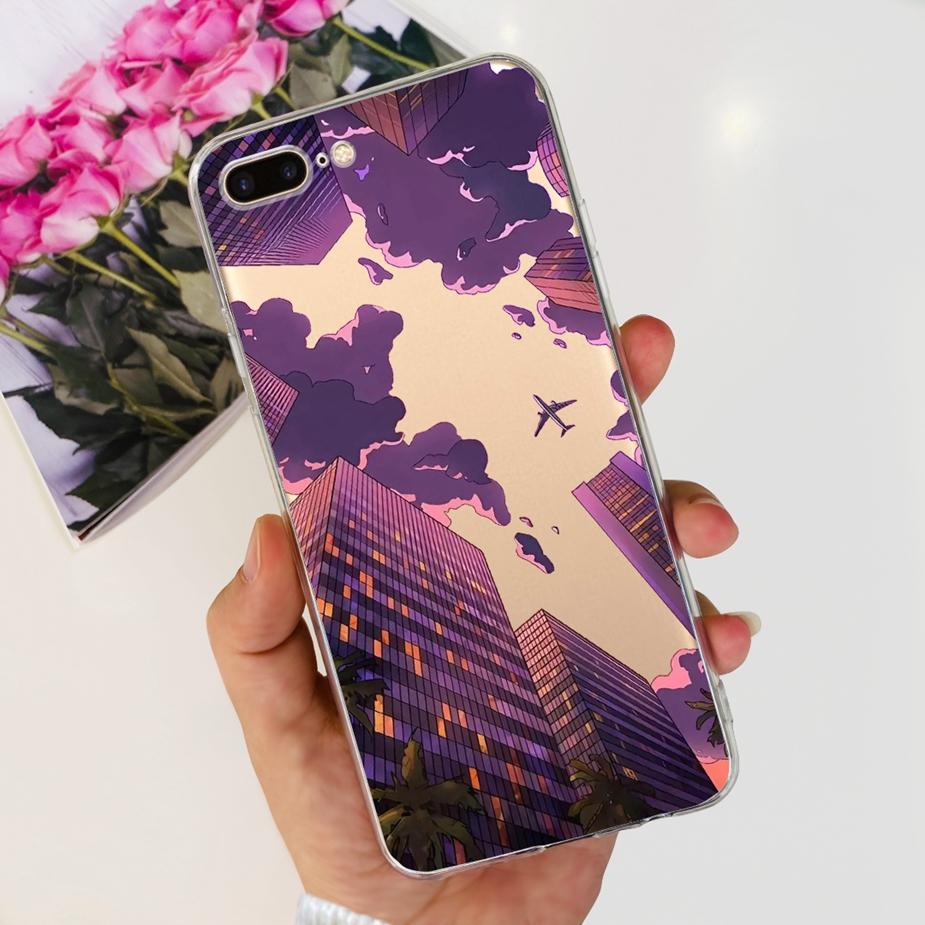 For IPhone 7 Plus Case iPhone8 Plus Fashion Painted Cover Clear Silicone Phone Case For iPhone 8 iPhone7 Plus Soft Fundas Bumper