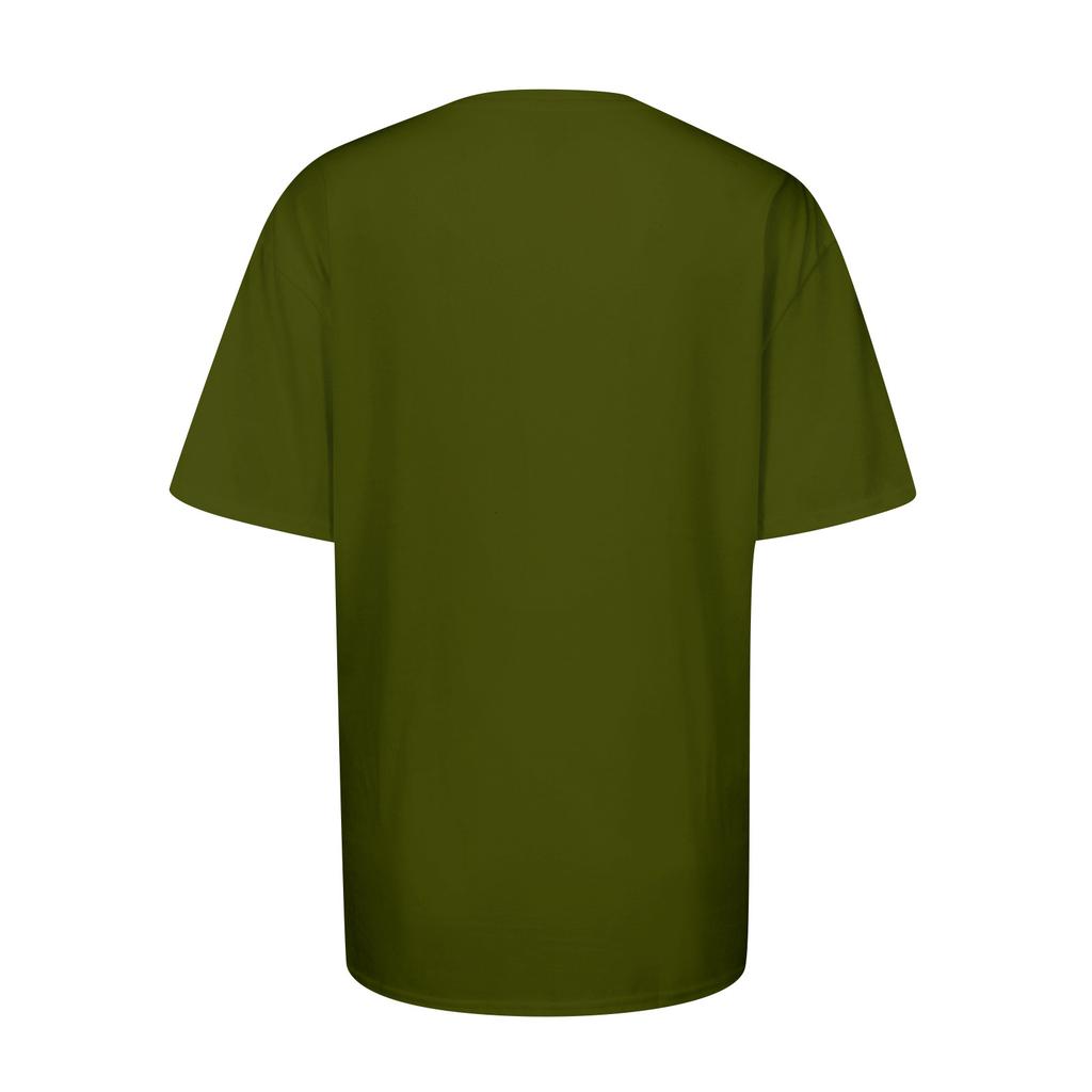 Women's Casual Printed T-Shirt Round Neck Pullover Short Sleeve Top