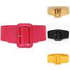 Stylish Red Elastic Waist Belt For Puffer Jackets And Coats With Chic Wide Design