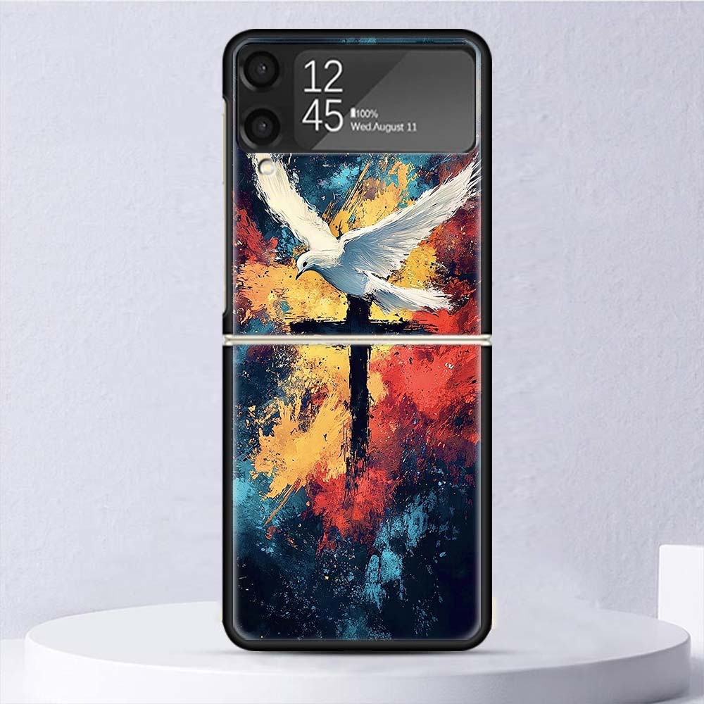 Jesus Bible Shockproof Case For Samsung Galaxy Z Flip 7 6 5 4 3 5G Phone Cover Z Flip3 Flip4 Flip5 Flip6 Flip7 Shell