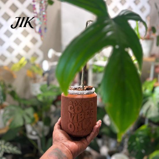 Small Decorative Planters for Desk 3D Printed Planter, Good Vibes Only Flower Pot, Pots Pothos Greenery Cute Cactus Plant Container Desktop