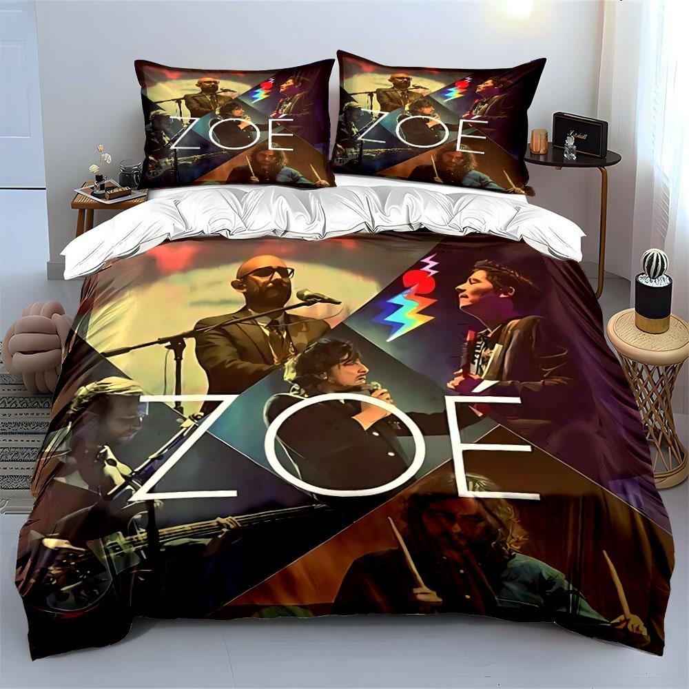 Zoé Band Artistic Collage Bedding Duvet Cover Set Duvet Cover Pillowcases (1*Duvet Cover 2*Pillowcases, without duvet insert)