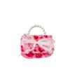 And Trendy Stylish Pink And Purple Bowknot Plush Childrens Handbag For Kids