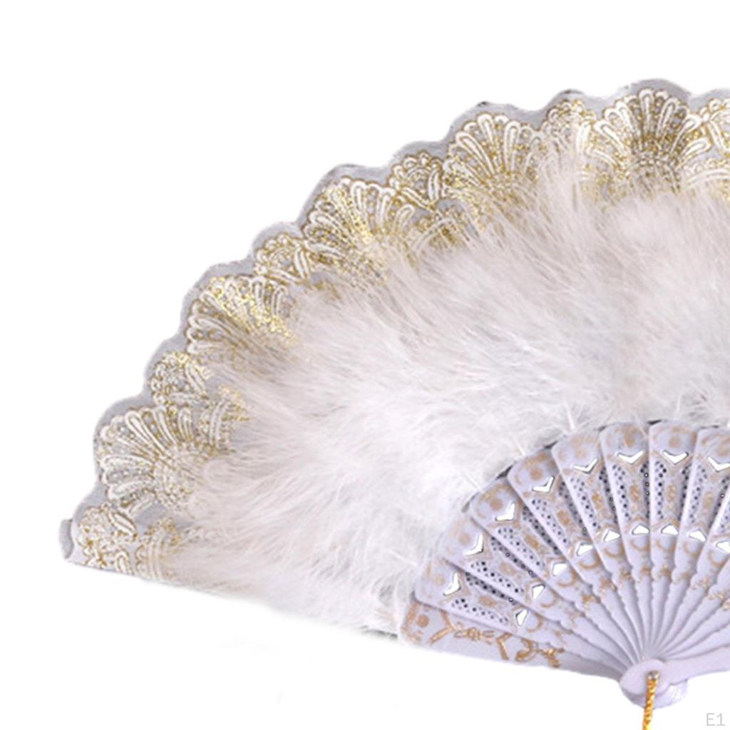 2 шт. веер из перьев складной вечерние танцы Хэллоуин декоративные украшения чай свадьба