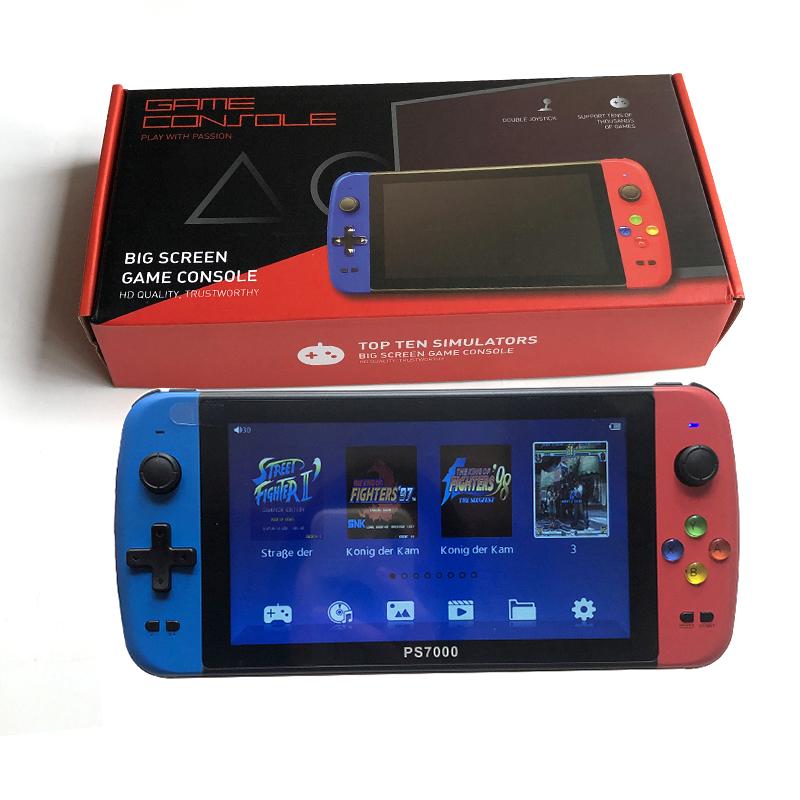 Самая продаваемая игровая консоль Ps7000 HD в стиле ретро, ​​портативная 7-дюймовая портативная игровая консоль 6000+ игр, портативная игровая консоль
