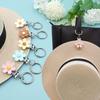Outdoor Travel Hat Clip Hook Scarf Buckle PU Leather Handbag Hat Clip Summer Sun Hat Storage Buckle Clip