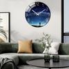 Digital Wall Clock with Low Noise, 30cm/12inch Starry Wall Clock Quartz Clock Quiet Silent Simple Clock for Home Decor Children Room