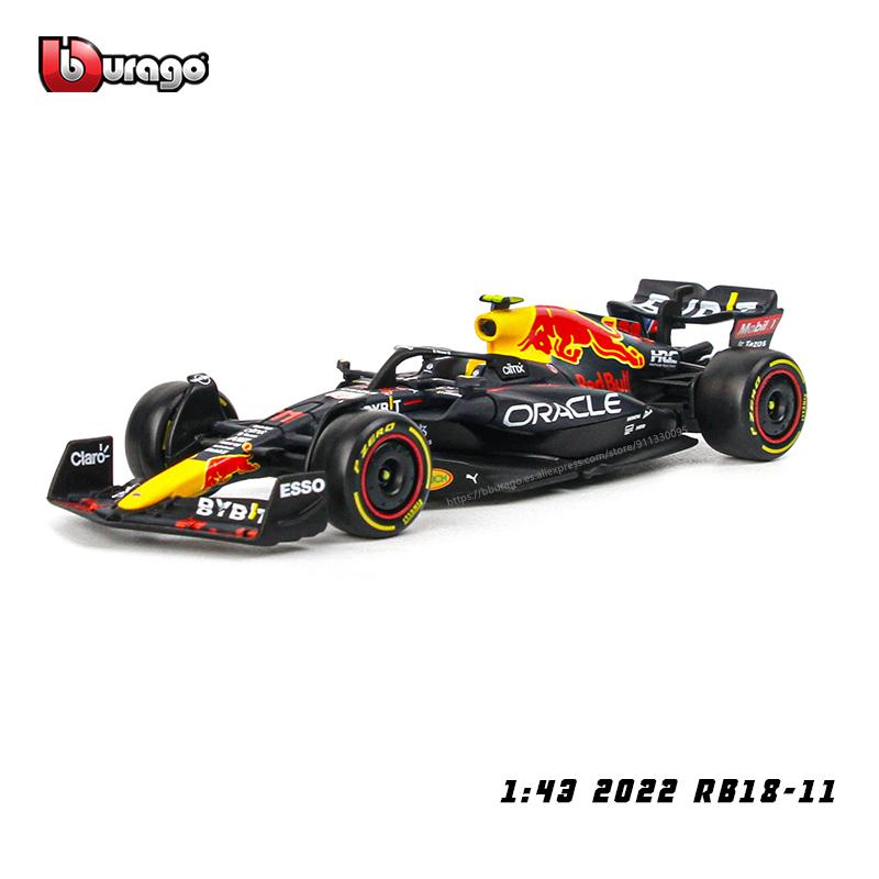 Ббураго 1:43 2022 F1 Red Bull Racing RB18 1 # Verstappen 11 # Perez Специальная краска Formula One Сплав Супер игрушечная модель автомобиля