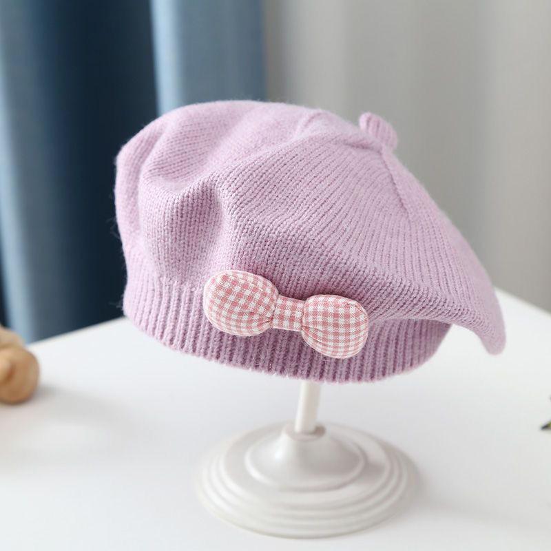 Детский берет, детская шапка, милый и супер милый, осенне-зимний, стильный корейский стиль для девочки, вязаная шерстяная шляпа художника
