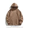 Fashionable Suede Hooded Loose Pullover Sweatshirt Jacket Large Size Men and Women Casual Underwear Tops